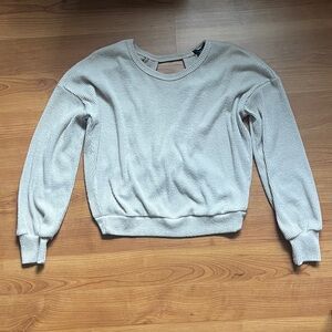 Rue21 Tan Cropped Open Back Crew Neck Sweater